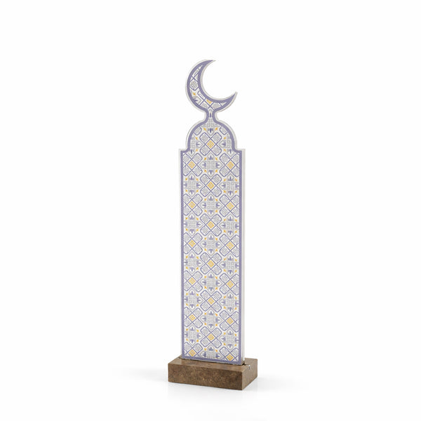 EA-RST26032 Eid Table Stand Decorative Crescent Moon Islamic Display Pattern Design with Base From Siddiq Gift Shop