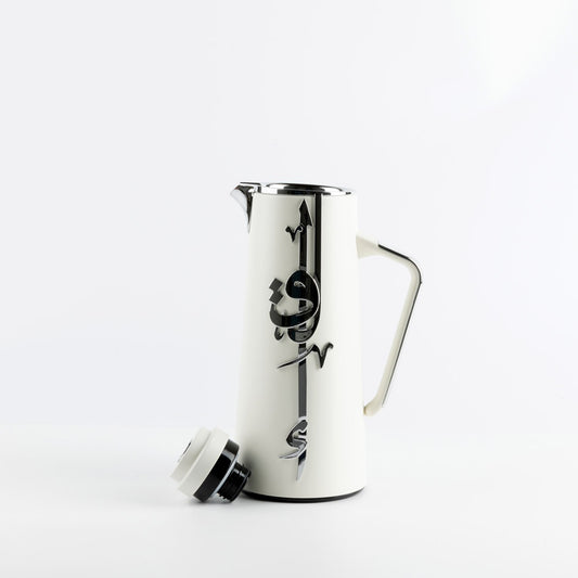 Liqaa Vacuum Flask Pearl White Silver KP-1082