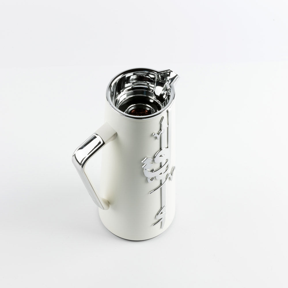 Liqaa Vacuum Flask Pearl White Silver KP-1082