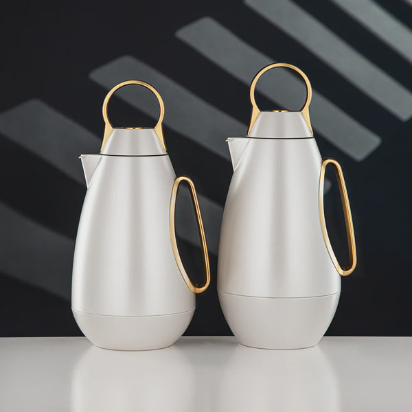 PBA-RWD Vacuum Flask  2PC Set Ivory Matt Gold