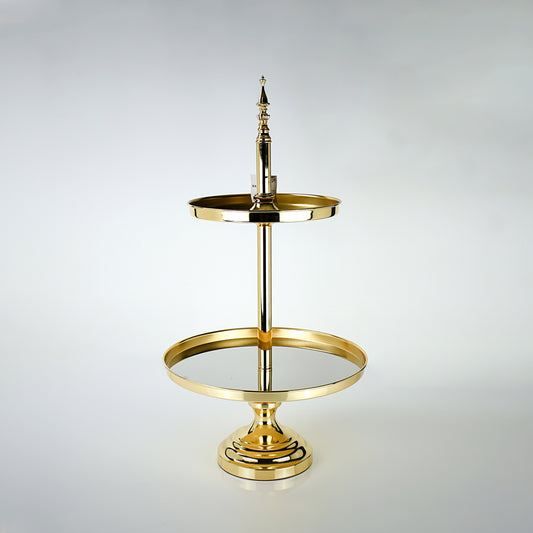 MBA-2081 Cake Stand 2 Layer Gold