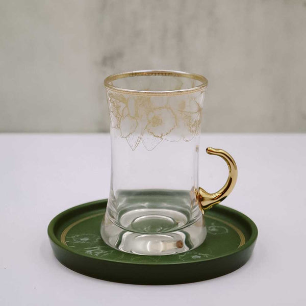 Mk-319 Glass Tea Cup Set - 12 Pieces