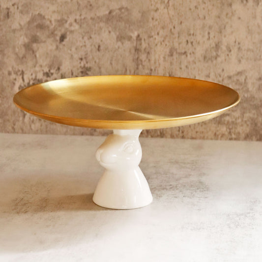 CAKE STAND WITH CERAMIC BASE