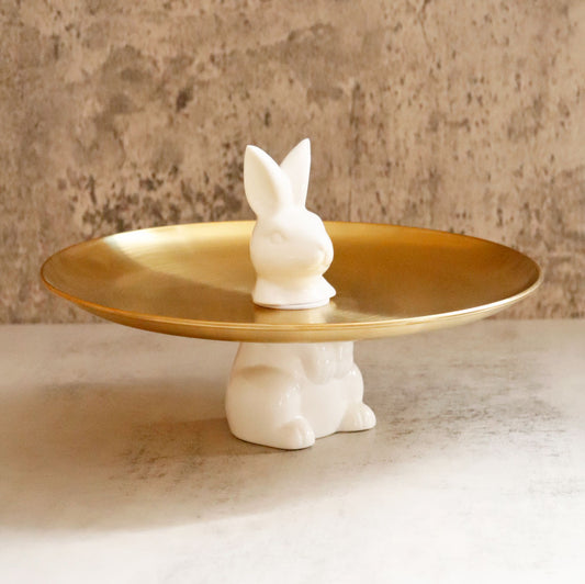 STEEL + CERAMIC CAKE STAND