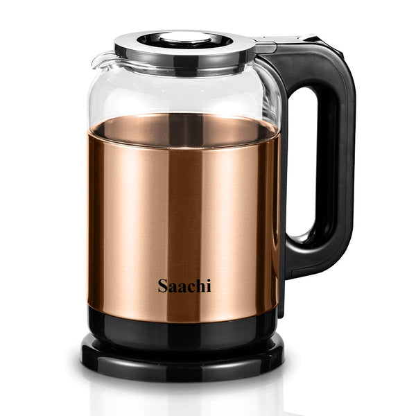 NL-KT-7757-GD Electric Kettle – 1.8L Capacity,  Gold Kettle with Borosilicate Glass & Auto Shut-off