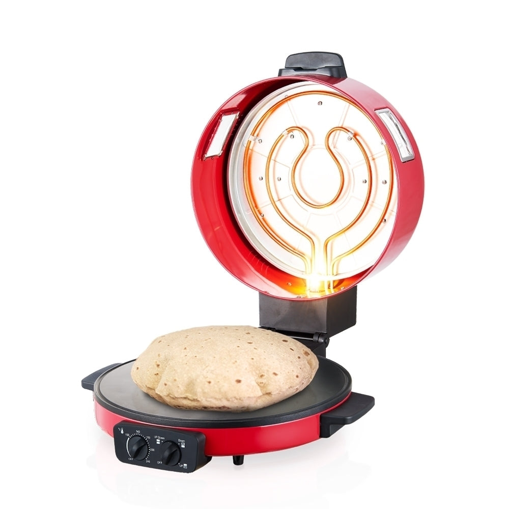 NL-RM-4980GT-RD Roti/Tortilla/Pizza Maker – 40cm Non-Stick Cooking Surface
