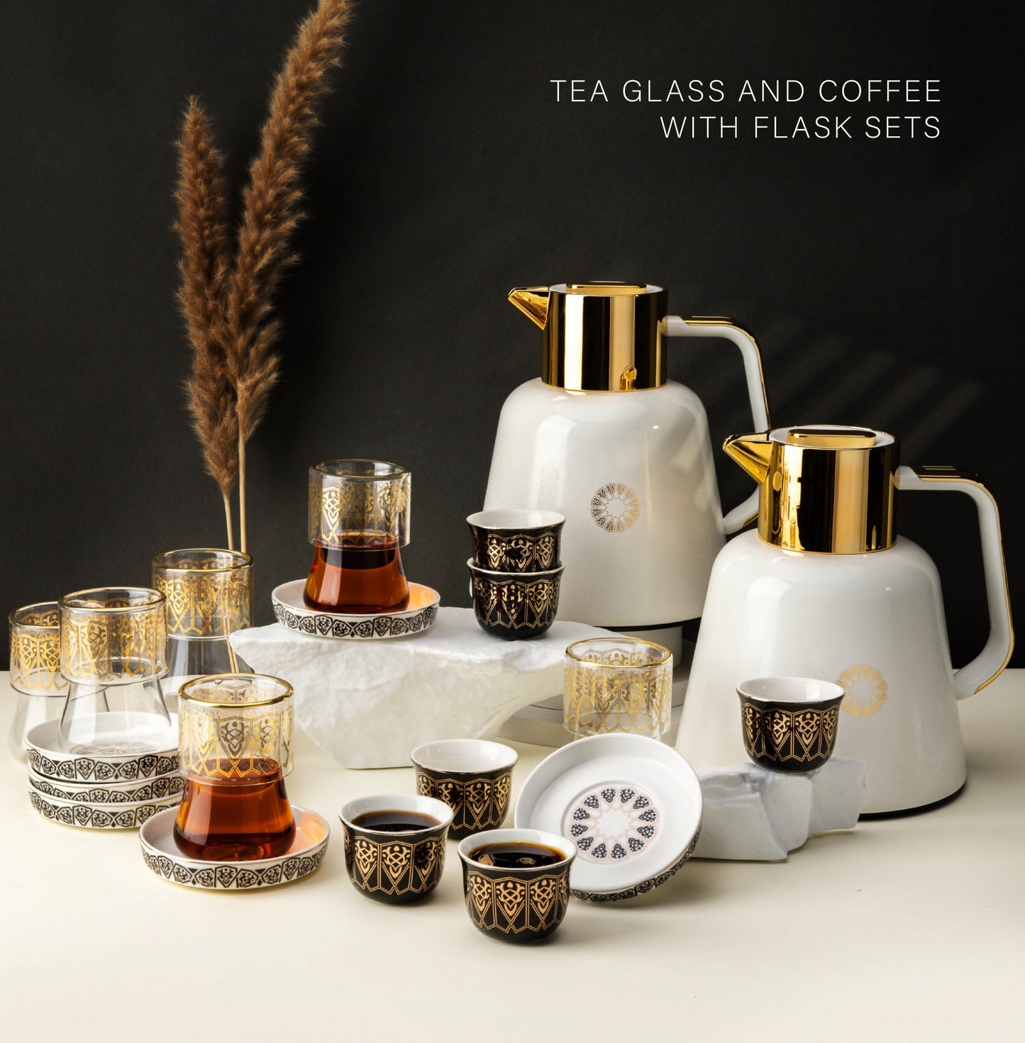 Misk Diamond Flask & Cup Set 20Pc