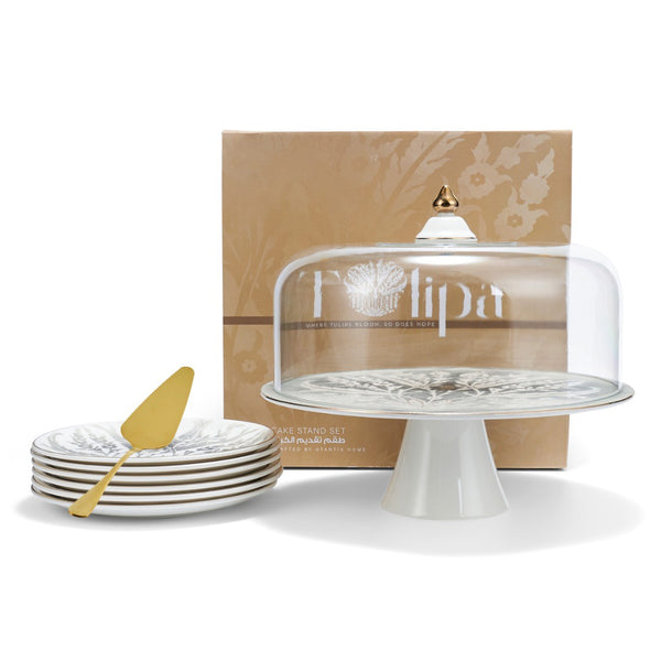 Tolipa Cake Stand W/Plate Set