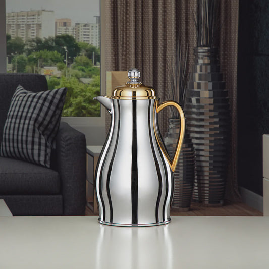 RPA – Vacuum Flask – 0.7L – Silver with Gold Finish