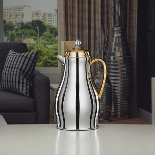 RPA – Vacuum Flask – 0.7L – Silver with Gold Finish