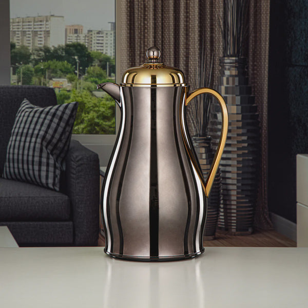 RPA – Vacuum Flask – 1.4L – Gun Black with Gold Finish