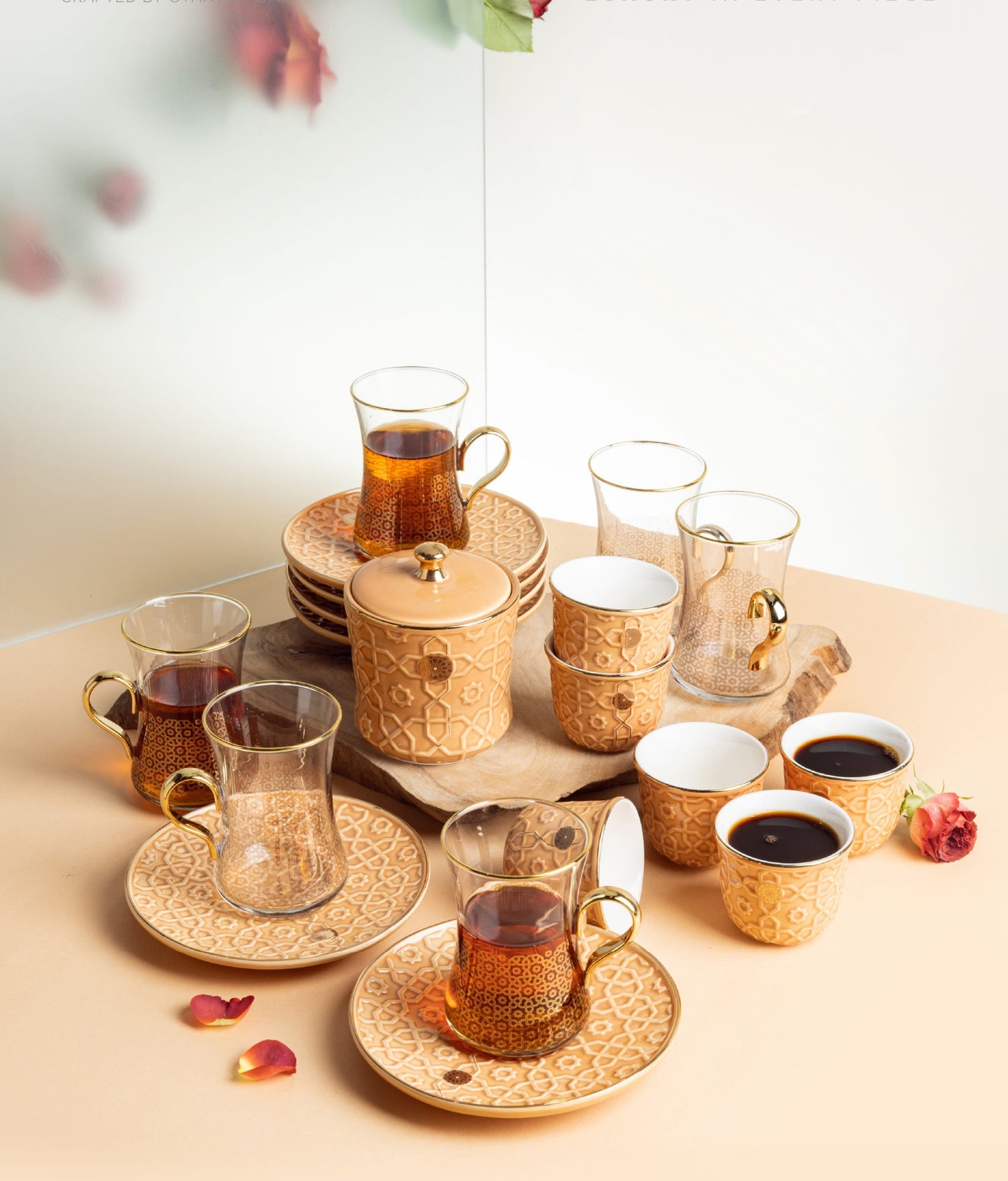 Rosette Tea & Cawa Cup Set