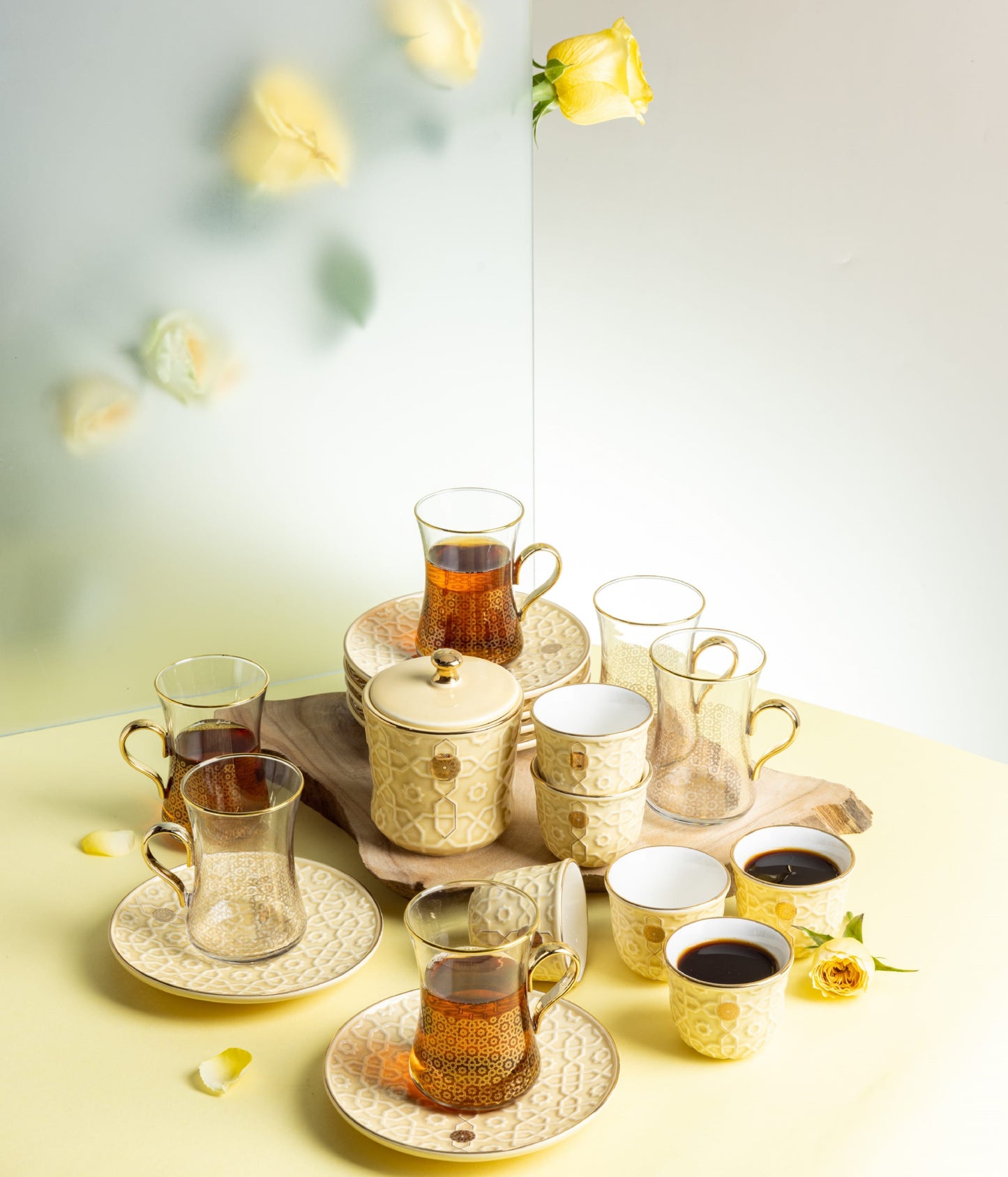 Rosette Tea & Cawa Cup Set