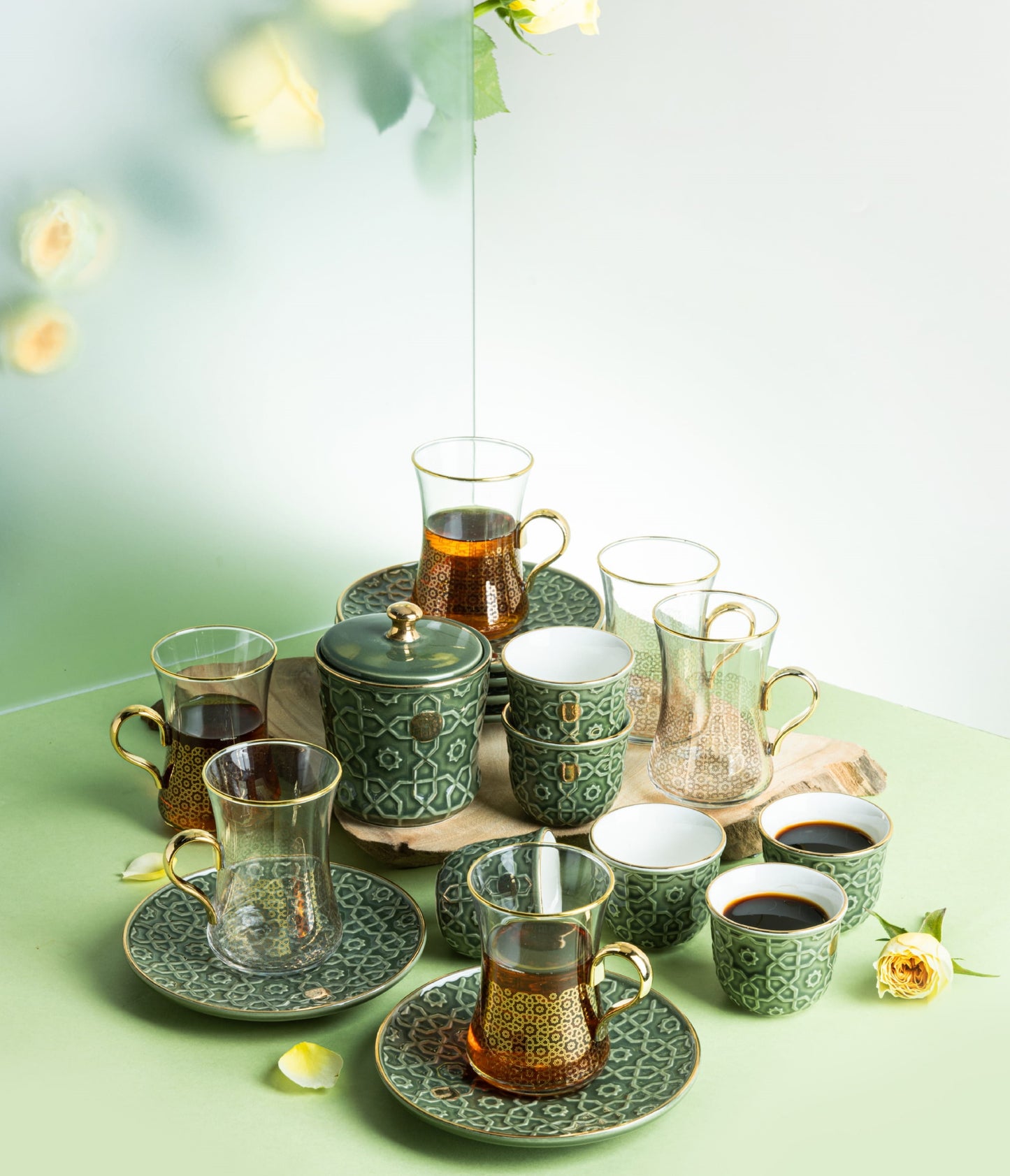 Rosette Tea & Cawa Cup Set