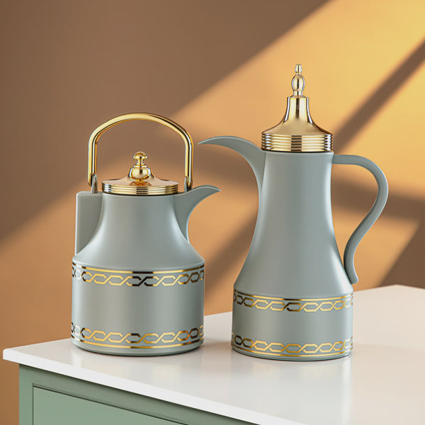 SM-2D936AB VACUUM FLASK 2PC SET GREEN GOLD