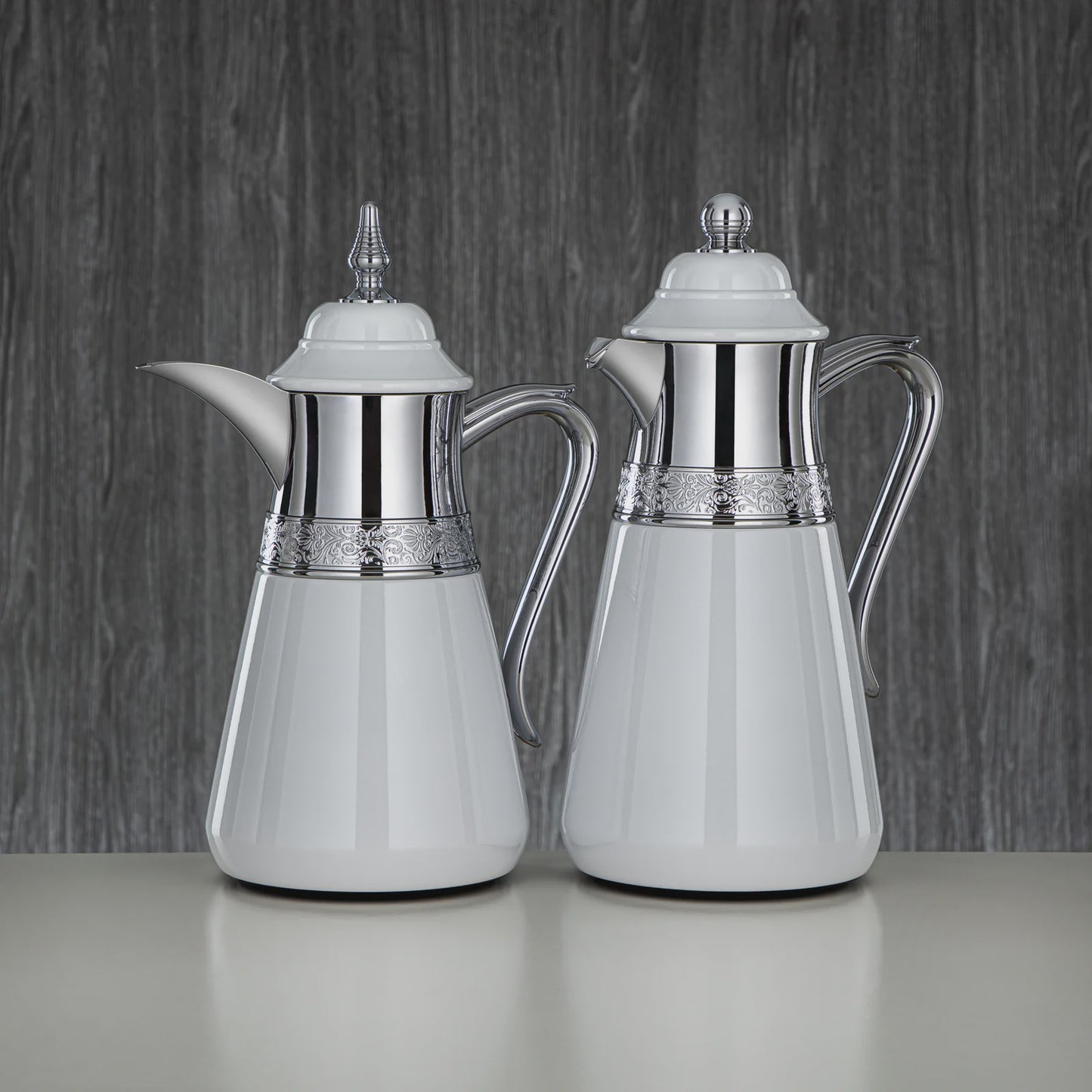 Umc Vacuum Flask 2PC Set White Silver