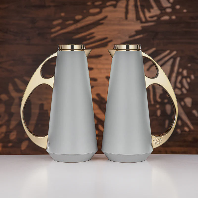 Upp Vacuum Flask 2PC Set Grey Gold