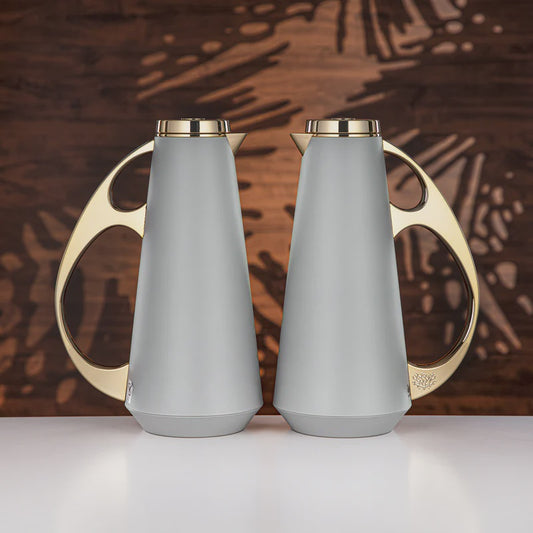 Upp Vacuum Flask 2PC Set Grey Gold