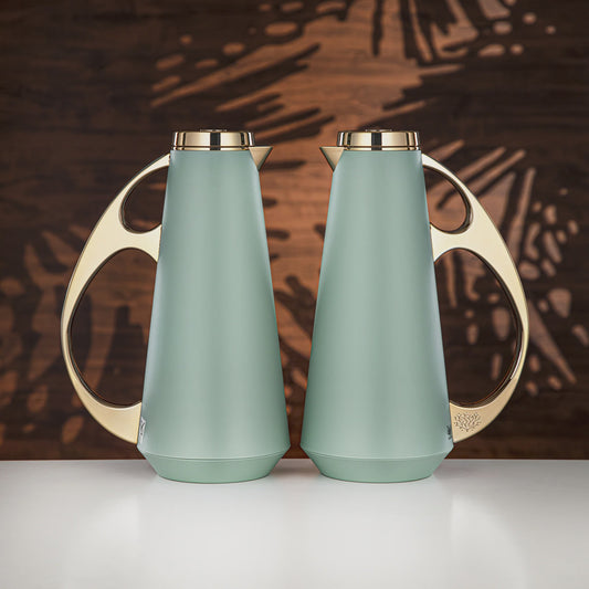 UPP Vacuum Flask 2PC Set Green Gold