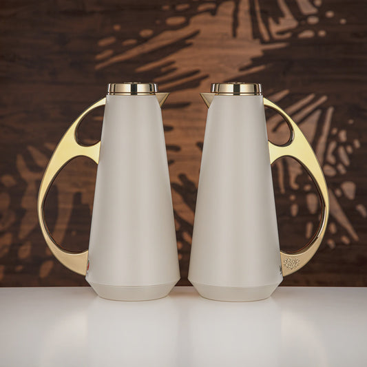 Upp Vacuum Flask 2PC Set Off White Gold