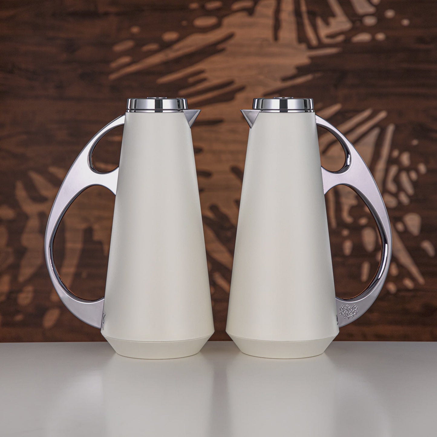 Upp Vacuum Flask 2pc Set White Silver