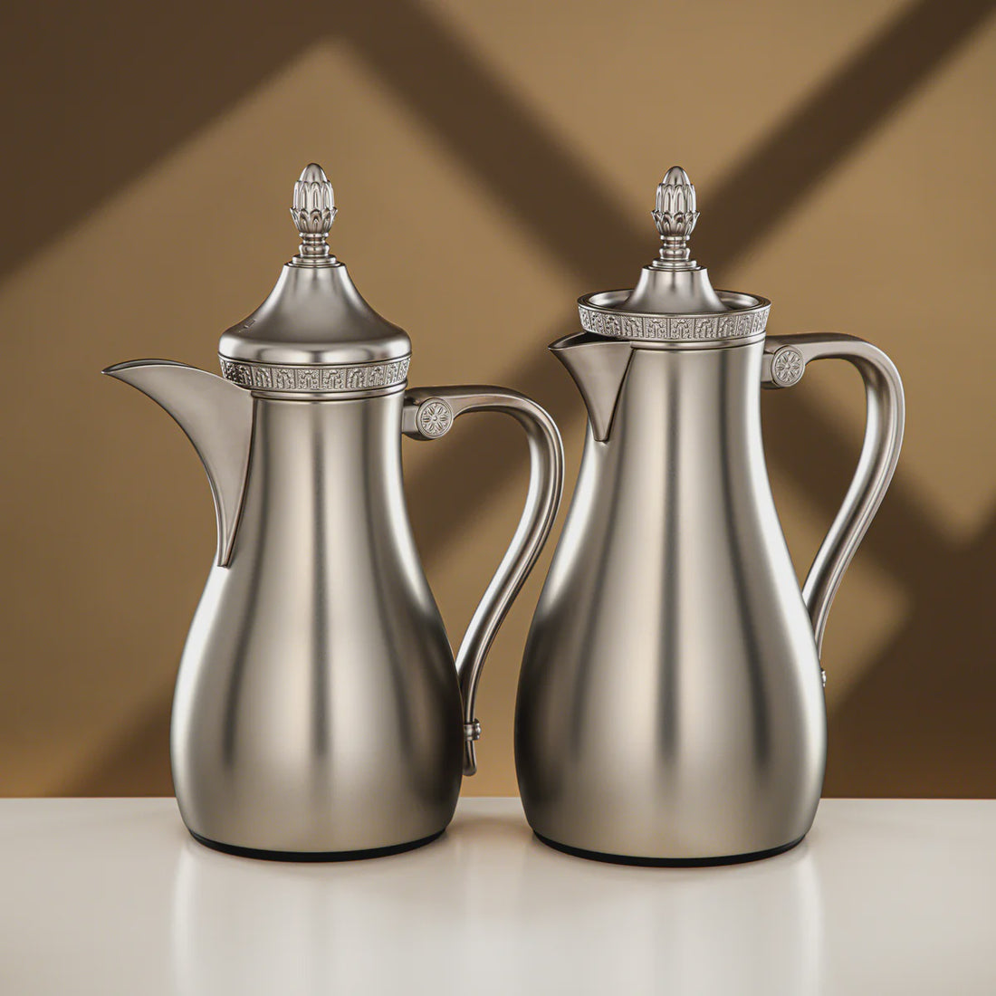 VWC-A-E44 Vacuum Flask Set – 2 Pieces (0.7L + 1L) – Matt Nickel Finish