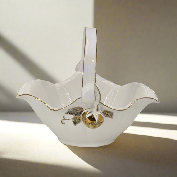 Brd-408 Ceramic Handled Fruit Basket