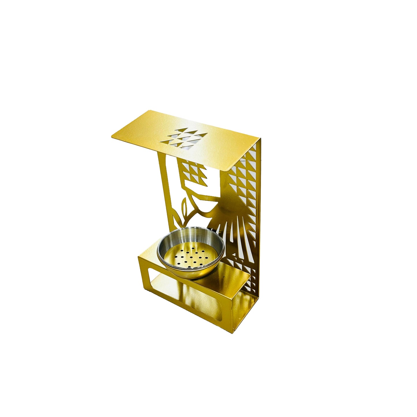 Metal Square Burner Gold