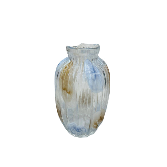 49373-3 Glass Flower Vase With Print