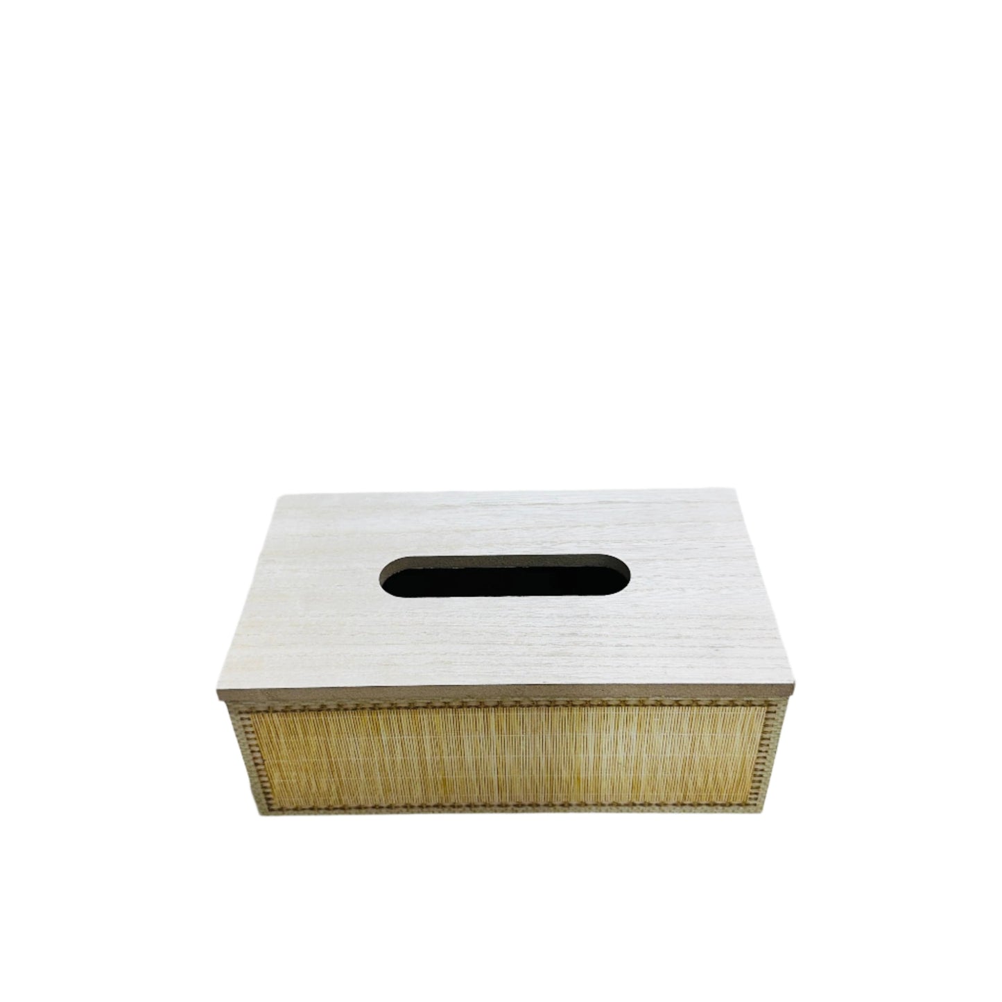 B530 Wooden Tissue Box Cream