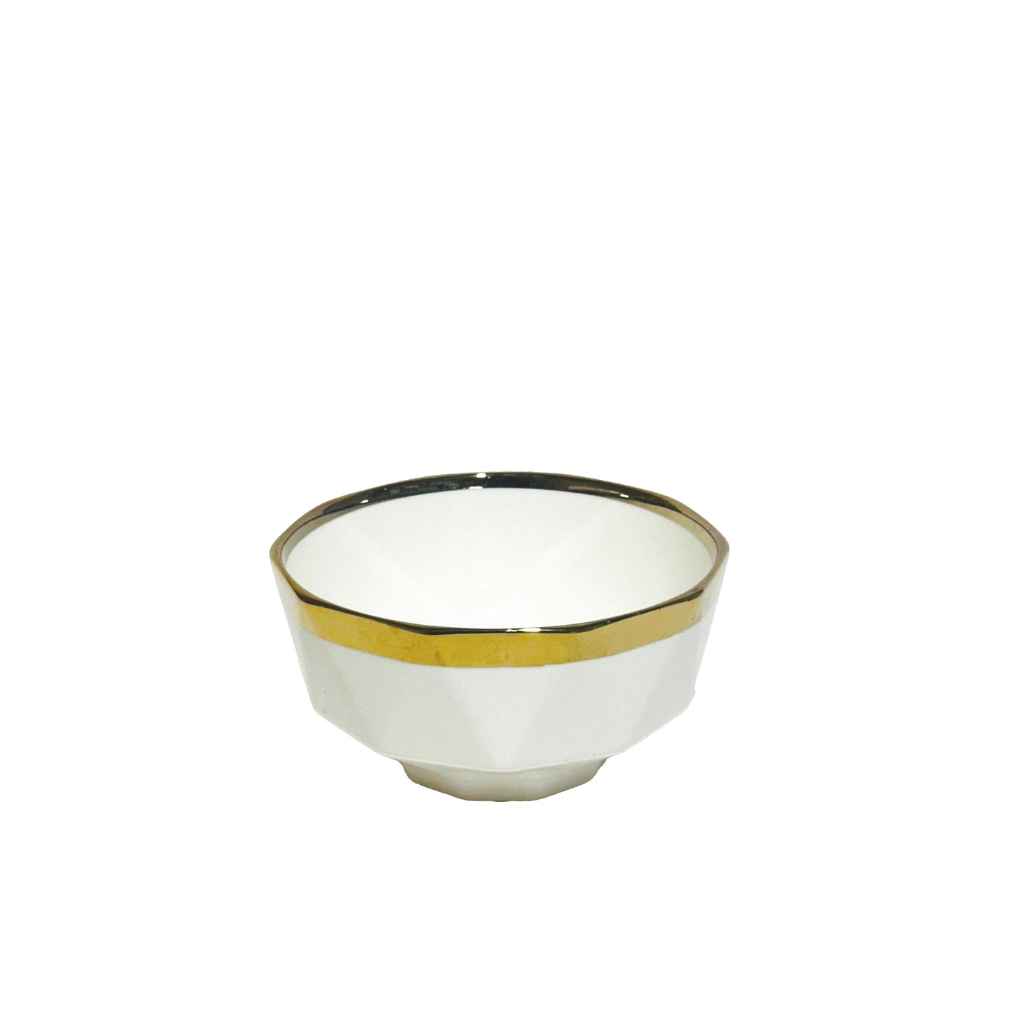 97172-09 Ceramic Bowl  With Golden Edge 6"