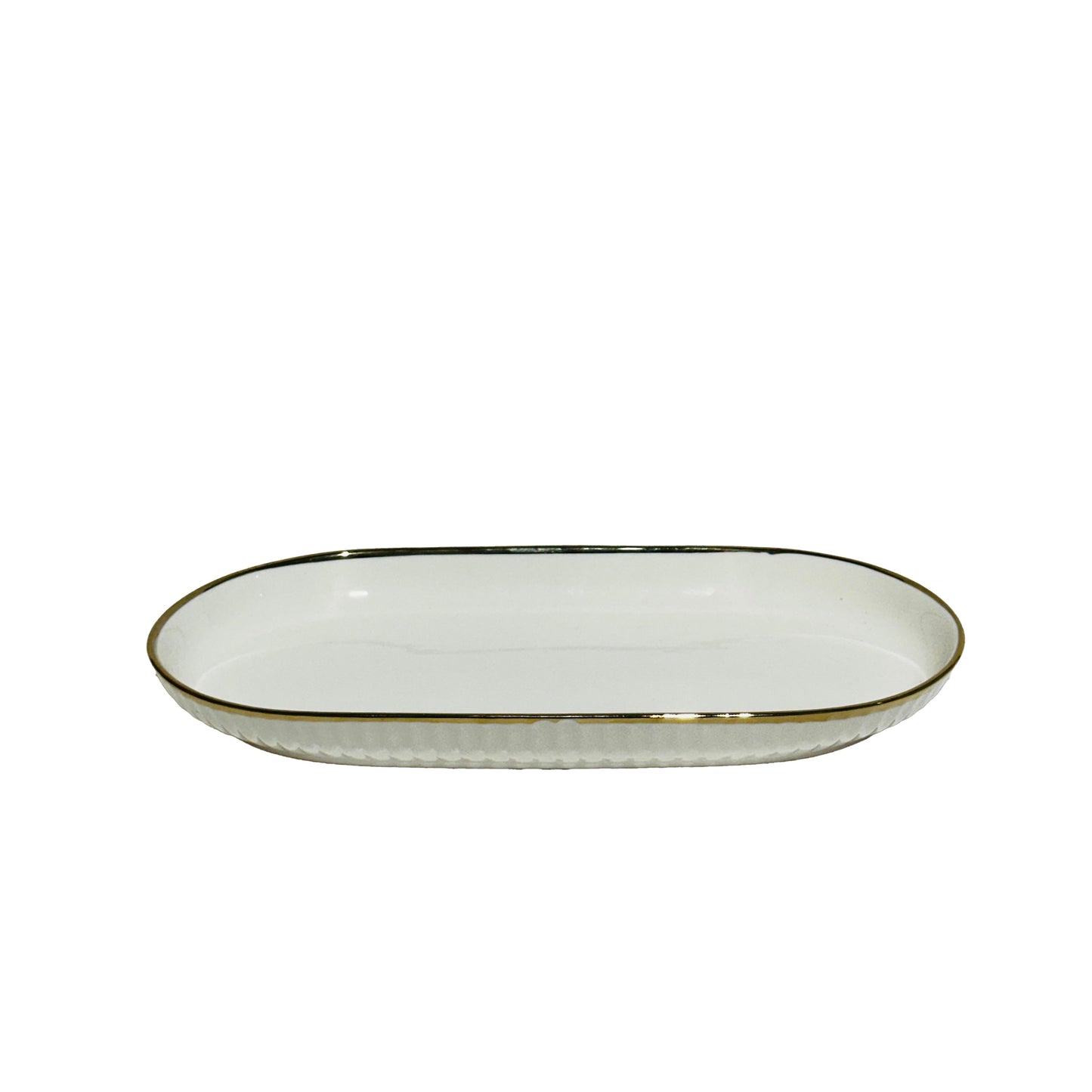 97172-06 Ceramic Tray With Golden Edge