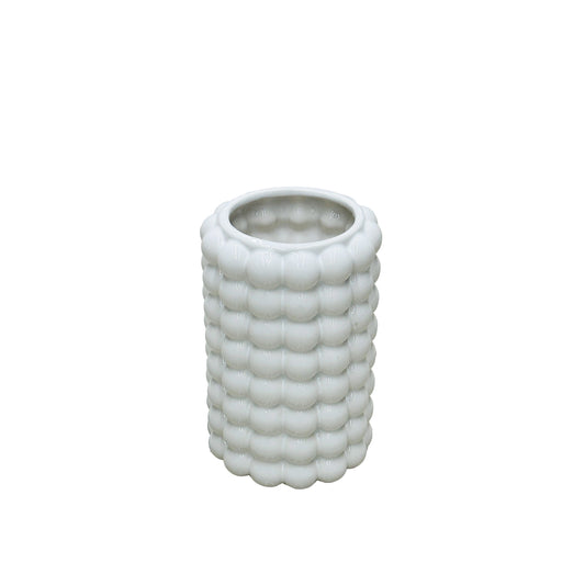 97165-01 Ceramic Vase White