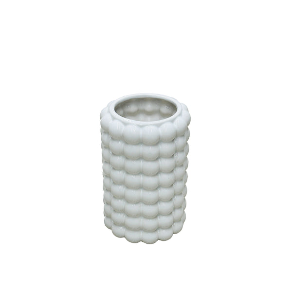 97165-01 Ceramic Vase White