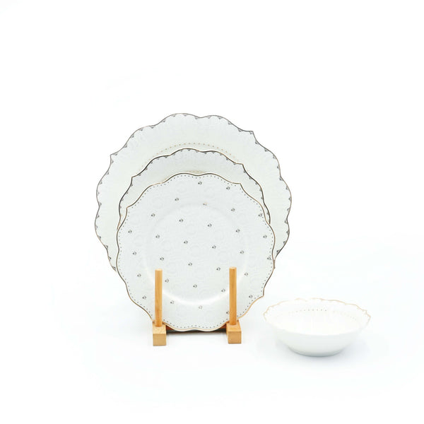 GP-64 Porcelain Dinner Set – 24-Piece Elegant Tableware Collection