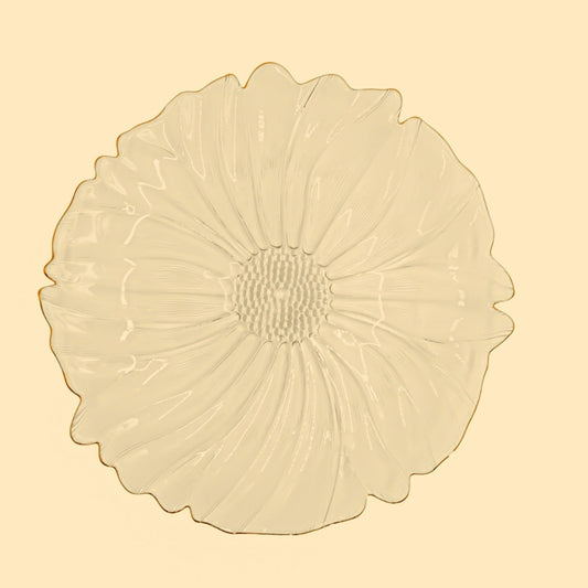 SJ611 Glass Plate with Gold Rim - 31cm (D)
