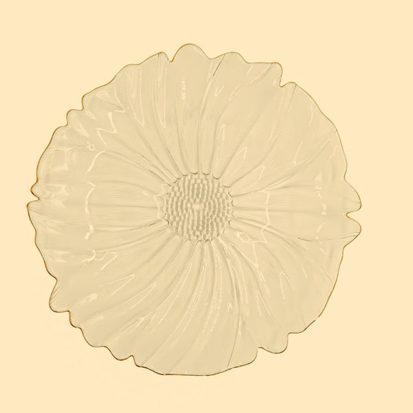 SJ611 Glass Plate with Gold Rim - 31cm (D)