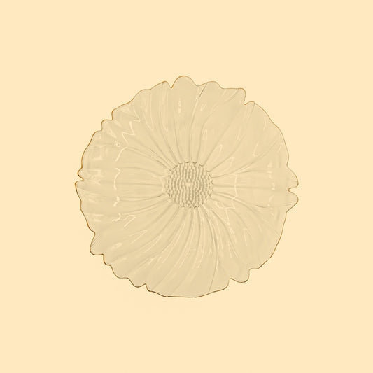 SJ612 Glass Plate with Gold Rim - 27cm (D)