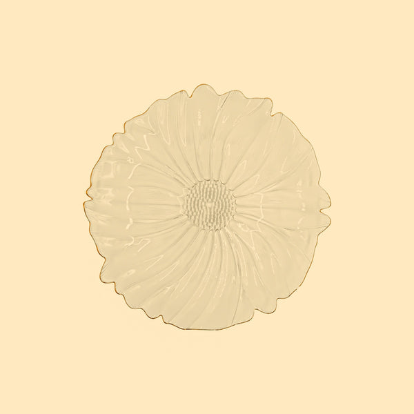 SJ612 Glass Plate with Gold Rim - 27cm (D)