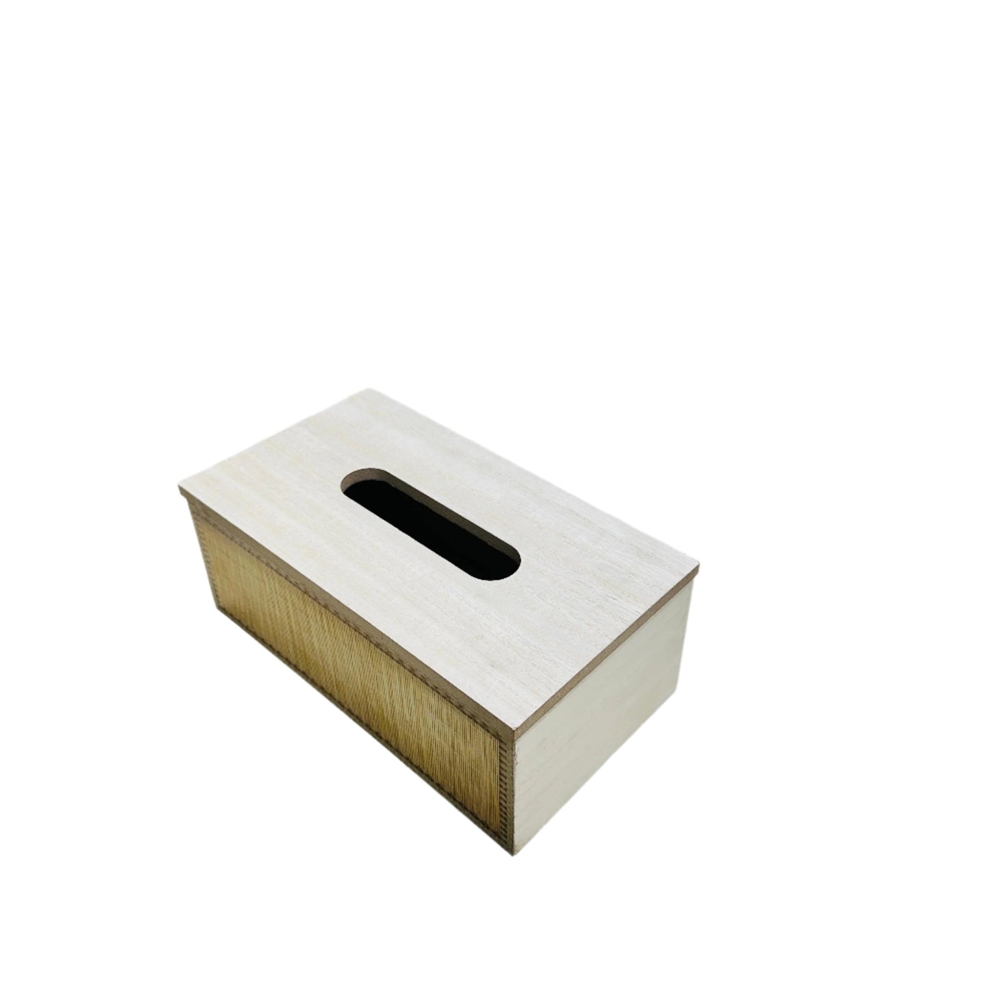 B530 Wooden Tissue Box Cream