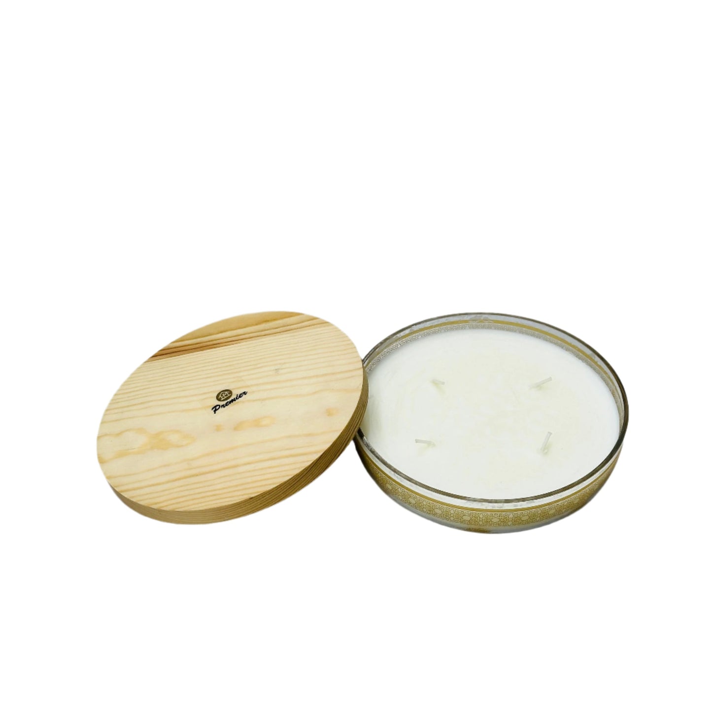 Hmh13385 Candle Jar W/Wooden Lid