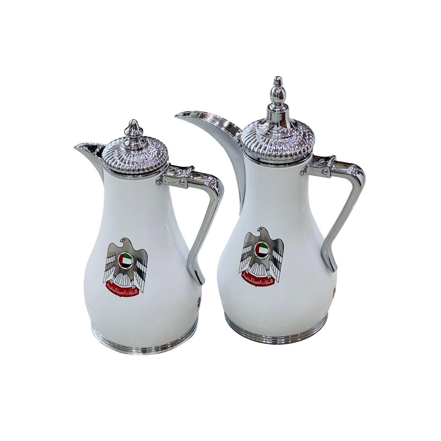 CDT-AE Uae Logo Vacuum Flask 2 PCS Set White Silver