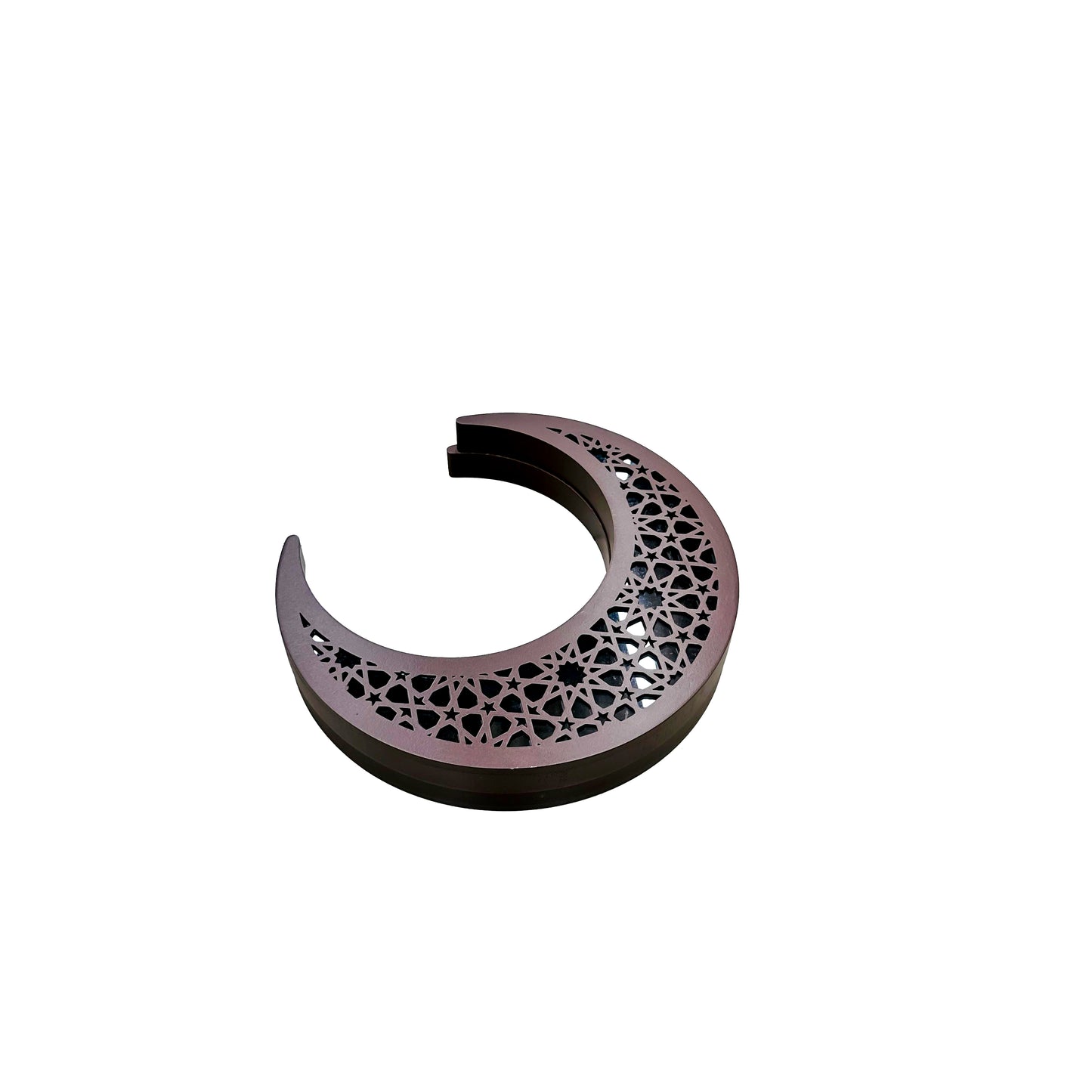 24030 Wooden Crescent With Mirror, Ramadan Decor