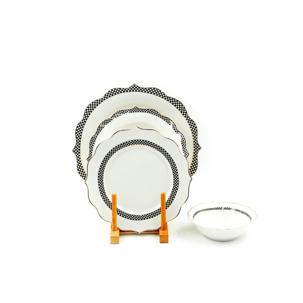 Ababeel GP-31 Porcelain Dinner Set – 24-Piece Elegant Tableware Collection