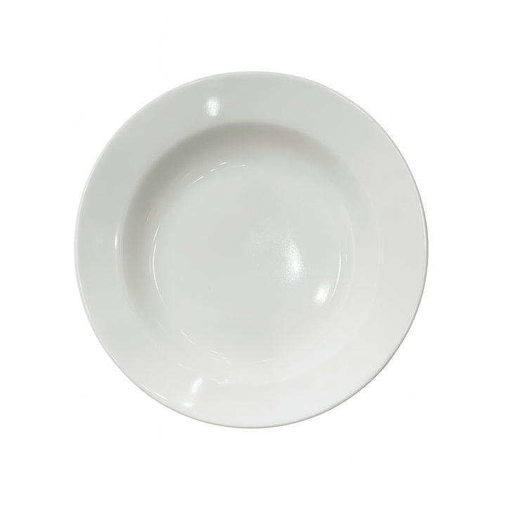White ceramic bowl on a white background