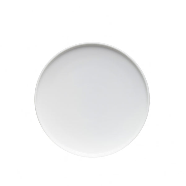 White ceramic plate on a white background