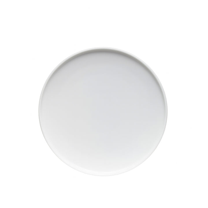 White ceramic plate on a white background