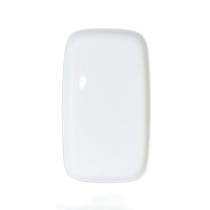 White rectangular object on a white background