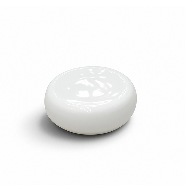 White ceramic bowl on a white background