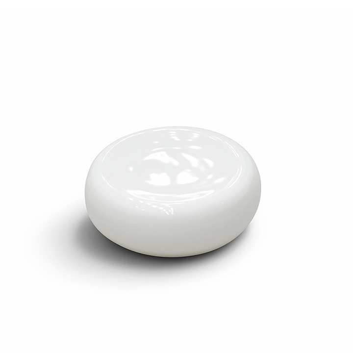 White ceramic bowl on a white background